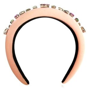 ZAXIE BY STEFANIE TAYLOR Padded Jewel Headband Pink